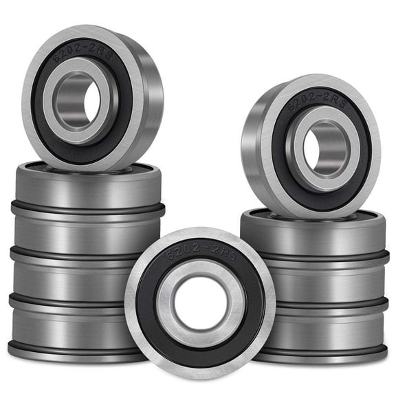 (10Pcs) Flanged Ball Bearings ID 5/8" x OD 1-3/8" For Lawn Mower, Wheelbarrows, Windwill, Wagon, Carts & Hand Trucks Wheel Hub, Replacement for Snapper, JD, MTD, Marathon AYP Etc
