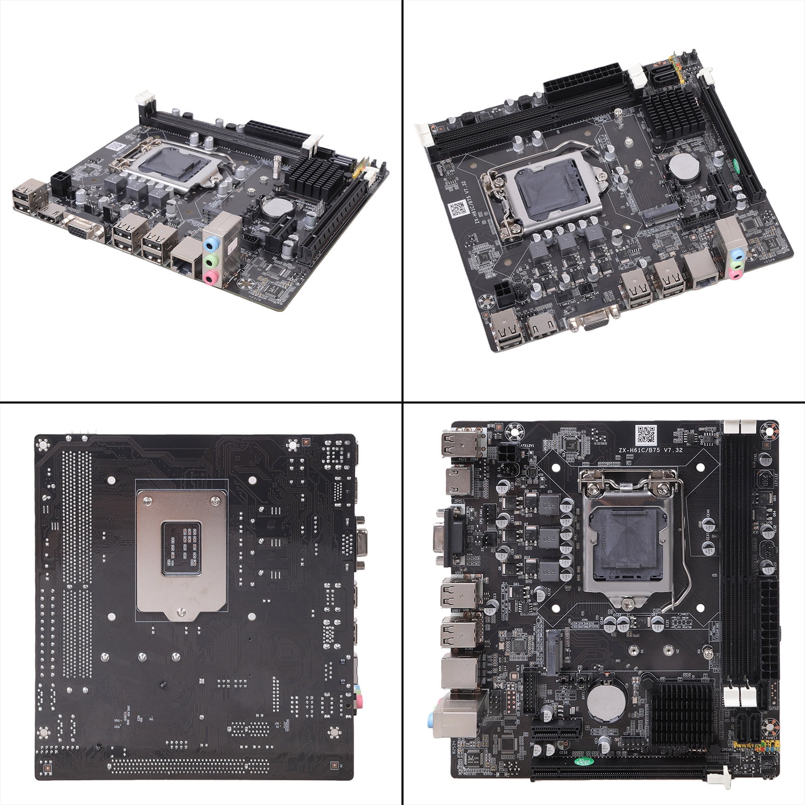 Efficient H61 Chipset Computer Motherboard with 10 USB Port and Onboards Ethernet for 1155Series CPUs Processors
