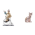 thumbnail image 1 of Escultura de gato , figura artística, estatuilla de animal, adorno de escritorio único para comedor, armario, mesa, centro de mesa, decoración,, 1 of 8