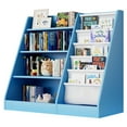 thumbnail image 5 of Hironpal Wooden Children bookcase Kids Bookshelf, 4 Tier Storage Book Rack and Five Layer Sling Bookshelf for Living room,Playroom,Blue, 5 of 7