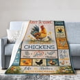 thumbnail image 3 of Just A Girl Who Loves Chickens Blanket, Chicken Lover Gifts for Birthday Christmas, Soft Warm Cozy Blanket for Bed Sofa Sleep 80x60, 3 of 6