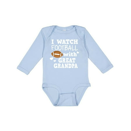 

Inktastic I Watch Football with My Great Grandpa Gift Baby Boy Long Sleeve Bodysuit