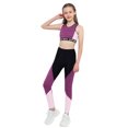 thumbnail image 5 of iiniim Kids Girls Two Piece Dance Outfit Tracksuit Crop Top with Athletic Legging Pants for Gym Sport Workout, 5 of 7