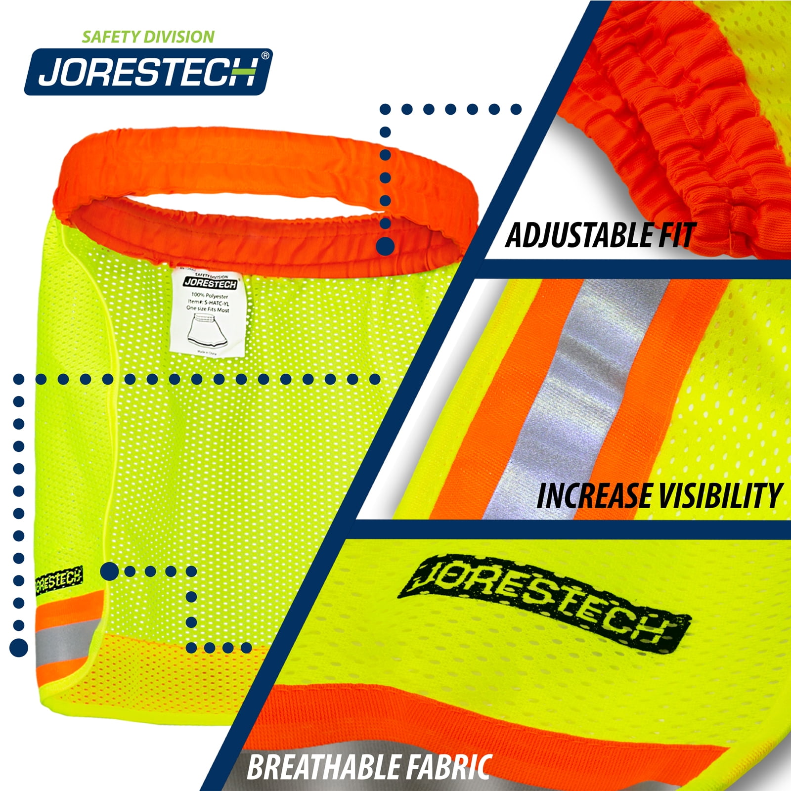 JORESTECH Hi-Vis Hard Hat Neck Shade (6-Pack)