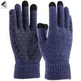 thumbnail image 2 of Yoyauz 2 Pairs Women Men Winter Touch Screen Knit Gloves Anti-Slip Thermal Soft Elastic Cuff Glove (Women, Purple), 2 of 9