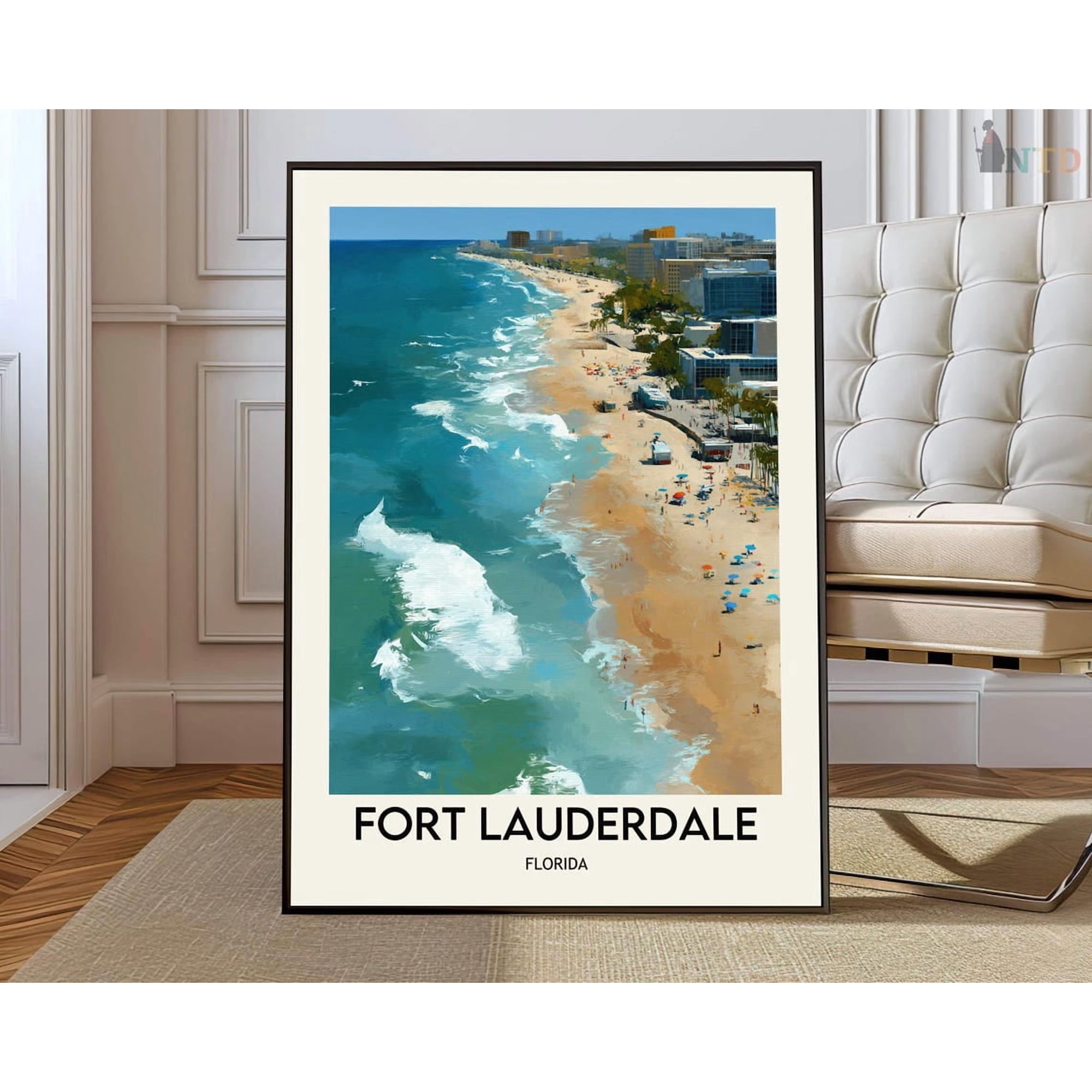 Fort Lauderdale Florida Coastal City Travel Photo Poster , Poster Print Only