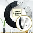thumbnail image 3 of Designart "Monochrome Paint Minimalist Corner" Beach Rund Mirror For Wall Decor - Large White Round Print Mirror - Round Coastal Mirror - Wall Mounted Round Large Mirror - 23" x 23", 3 of 6