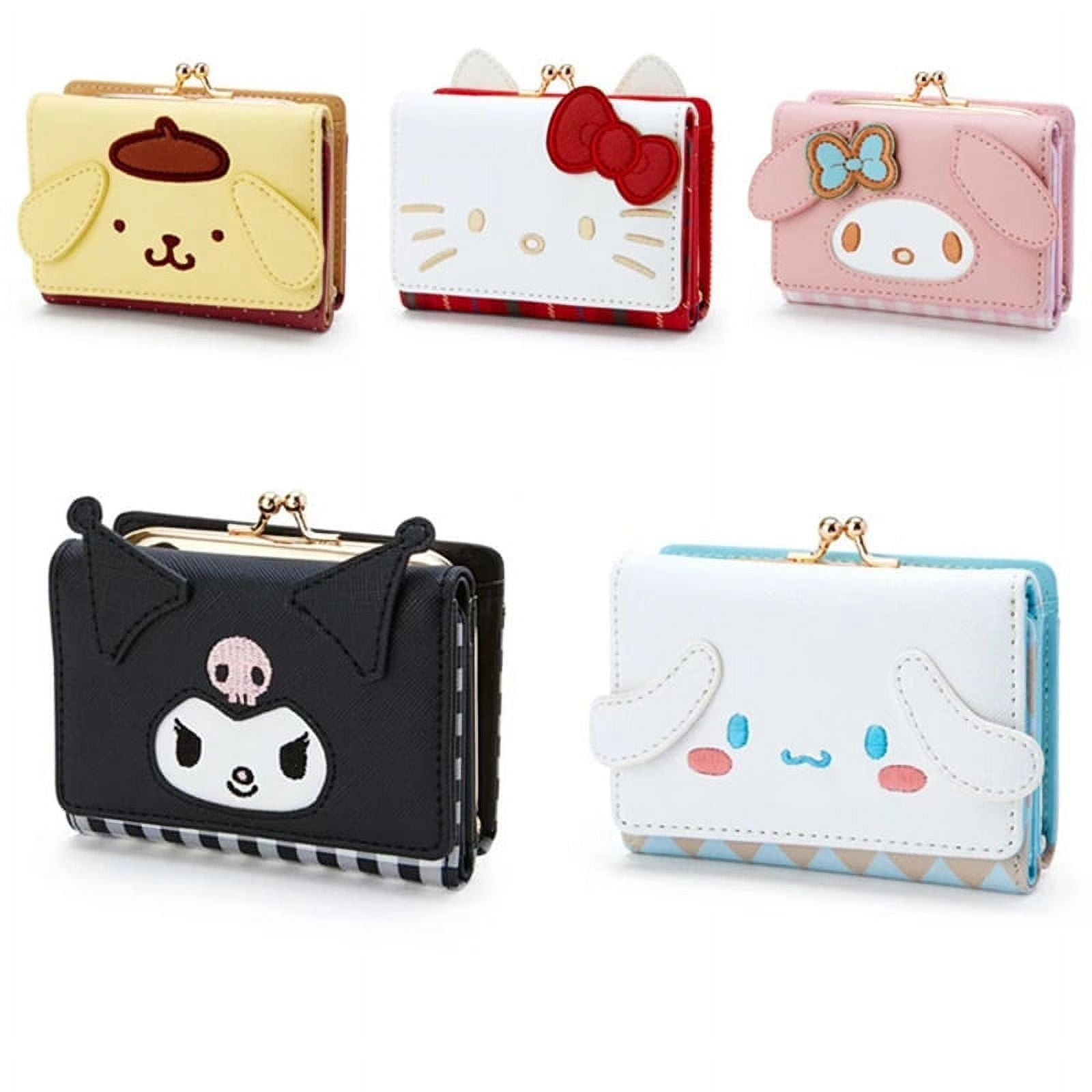 Sanrio Hello Kitty Wallet Coin Purse Cinnamoroll Women s Coin Purse Bag My Melody Made of Leather Kuromi Backpack