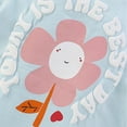 thumbnail image 6 of Baby Boy Outfits Kids Flower Letter Print Round Neck Short Sleeve and Shorts Set Boys' Clothing Sets Light Blue 5-6 Years, 6 of 8