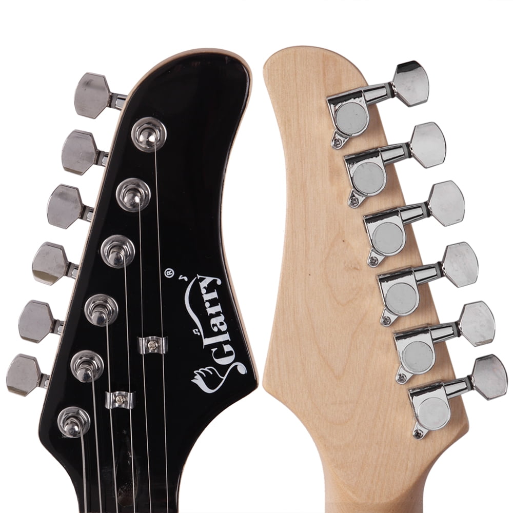 Veryke Electric Guitar - GST-E Double Pickup Bag Strap Paddle Rocker Cable Wrench Tool - Black Veryke Electric Guitar - GST-E Double Pickup Bag Strap Paddle Rocker Cable Wrench Tool - Black