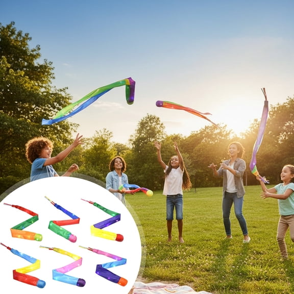 HomelyJoy Light Up Outdoor Throwing Sandbag, LED Glow Soft Catch Toy with Long Rainbow Streamer Tail, Sensory Training Game for Kids and Adults, 1 Pack
