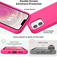 thumbnail image 3 of PIOE-Compatible with iPhone 12 Case/iPhone 12 Pro Case, Liquid Silicone Upgrade [Soft Anti-Scratch Microfiber Lining] [Shockproof Drop Protection] Phone Case 6.1 inch - Hot Pink, 3 of 4