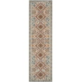 thumbnail image 2 of 2â€™ x 6â€™ Ivory and Red Diamonds Runner Rug, 2 of 7