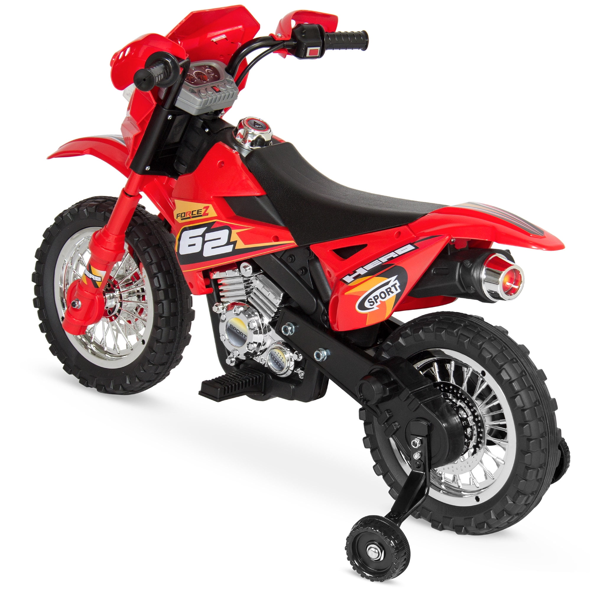 kids electric motorcycle with training wheels