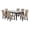 Tan, variant on Coaster Averill 7-Piece Wood and Faux Leather Dining Set in Gray/Coffee Bean