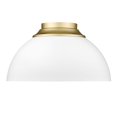 thumbnail image 4 of Golden Lighting 6956-FM OG-WHT Zoey Flush Mount, Olympic Gold, 4 of 4