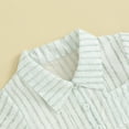 thumbnail image 5 of Bagilaanoe 2pcs Toddler Baby Boy Shorts Set Short Sleeve Striped Shirt Tops + Shorts 6M 12M 18M 24M 3T 4T Kids Casual Summer Clothes, 5 of 8