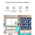 thumbnail image 4 of Window Privacy Film Navy Blue Coastal Stained Glass Window Film Decorative Sun Block Window Cover Shell Conch Summer Beach Nautical Window Clings Static Adhesive Sticker for Bathroom 29.5"x78.7", 4 of 7