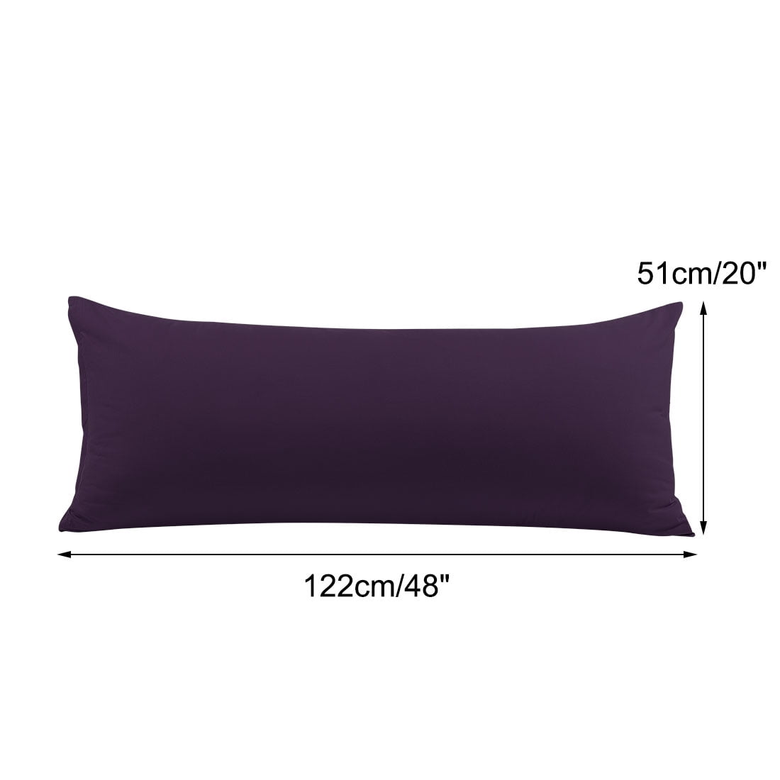 Unique Bargains 1 Pack Brushed Microfiber Body Pillowcase, 20" x 48", Plum