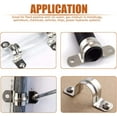 25pcs M25 Stainless Steel Rigid Pipe Strap for 1 Inch Hose OD, 2 Holes