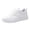 White, variant on QWKLEAJ Women’s Color Block Platform Sneakers, Lace Up Low Top Casual Skate Shoes Non Slip Lightweight Walking Sneakers for Daily Street Travel Khaki 5