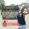 thumbnail image 4 of Red de práctica de béisbol AOLIGEIJS 183 x 183 cm con tee y zona de strike, 4 of 9
