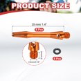 thumbnail image 2 of Uxcell 8Pcs Aluminum Dart Shafts 2BA Thread Dart Stems Replacement Accessories with Rubber Rings for Steel Tip Orange 35mm, 2 of 5