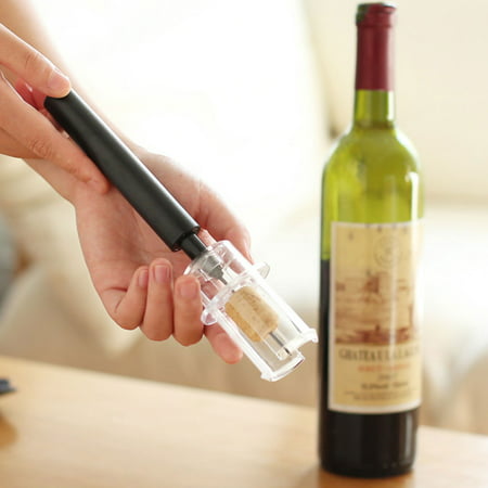 Air Pressure Pump Wine Bottle Opener Cork Remover Pop Corkscrew Without