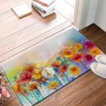 thumbnail image 2 of Welcome Abstract Floral Doormat Indoor Outdoor Patio Watercolor Flowers Door Mats Non-Slip Entrance Mat for Home,Outside Entry,Yard,Floor,Patio 17x30INCH, 2 of 6
