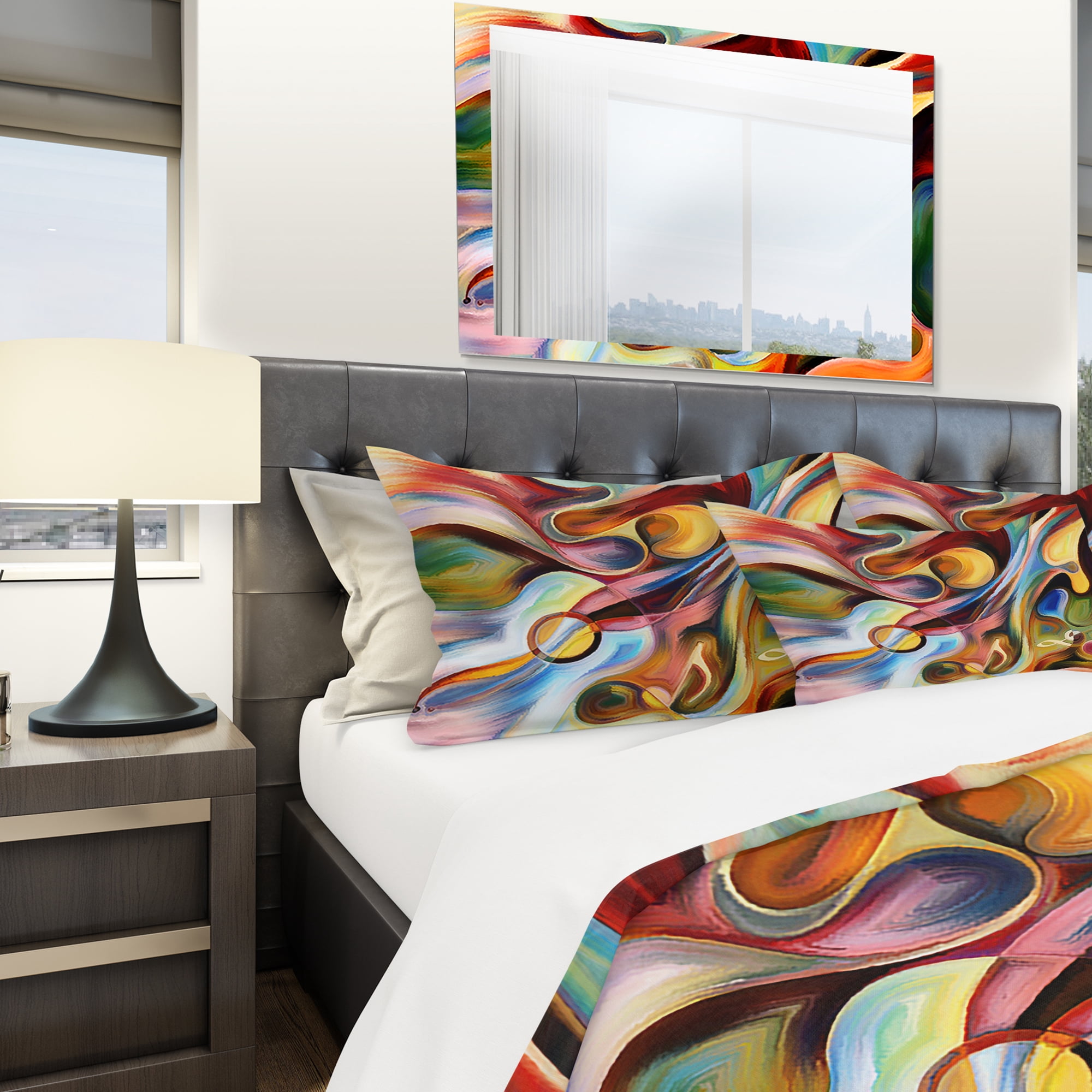 Designart 'Music Beyond The Frames' Modern & Contemporary Duvet Cover Set