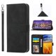 thumbnail image 1 of Funda Tipo Billetera para iPhone 16e Carcasa Abatible con Porta Tarjetas, Bolsillo para Efectivo, Soporte Ajustable, Cierre Magnético y Correa de Muñeca Negro, 1 of 5