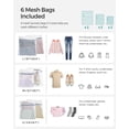 thumbnail image 5 of SONGMICS Cesto para la Ropa Sucia con Tapa, Cesto para Ropa de 130 L con 2 Bolsas Forradas Extraíbles, 6 Bolsas de Malla, Cesto de Mimbre para la Ropa sucia, Cesto Doble para la Ropa para el Baño, 13, 5 of 5