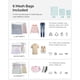 thumbnail image 5 of SONGMICS Cesto para la Ropa Sucia con Tapa, Cesto para Ropa de 130 L con 2 Bolsas Forradas Extraíbles, 6 Bolsas de Malla, Cesto de Mimbre para la Ropa sucia, Cesto Doble para la Ropa para el Baño, 13, 5 of 5