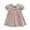 Pink, variant on Toddler Girls Dresses Peter Pan Collar Flare Sleeve Bow Embroider Color Stripe Dress Childrens Girl Summer Holiday Dance Party Princess Dresses,3 -4 Years