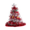 thumbnail image 3 of Sombrero de de Navidad Juego de rol Adorable disfraz Oropel Accesorios fotográficos Decoración navideña Luz roja plateada, 3 of 9