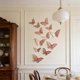 thumbnail image 4 of Paquete de 12 Pegatinas de Pared de Mariposas 3D - Decoraciones de Mariposas Metálicas, Rosa MNFD, 4 of 6