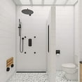 thumbnail image 4 of ALFI RAIN16R-BM Pommeau de Douche Pluie Rond Ultra-Fin 16 Po, Acier Inoxydable Noir Mat, 4 of 5