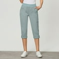 thumbnail image 6 of BLVB Womens Capris with Pockets Loose Fit Casual Summer Capri Pants Dressy Lightweight Ladies Baggy Cargo Pants for Hiking, 6 of 6