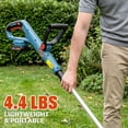thumbnail image 6 of SENIX 20V 10" Cordless String Trimmer Weed Wacker, Telescoping Rotating Shaft, Adjust Head & Assistant Grip，Auto Line Feed 2.5Ah Battery & Charger Included GTX2‑M, 6 of 9