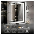 thumbnail image 2 of Lighted Vanity Mirror, 32x36 Inch Black Framed Gradient Front and Backlit LED Bathroom Mirror, 3 Colors Dimmable CRI>90, IP54 Enhanced Anti-Fog Wall Mounted LED Mirror for Bathroom, 2 of 7