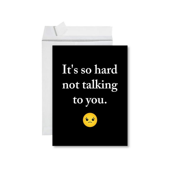 Koyal Wholesale Funny I'm Sorry Jumbo Card It's So Hard Not Talking To You I'm Sorry Greeting Card with Envelope 1-Pk