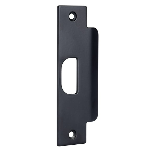 Puerta ASA Strike Plate BRINKS, color negro mate, comercial