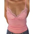 thumbnail image 3 of Tops for Women Sexy- Tank Tops - Y2K Bralette Spaghetti Strap Undershirts Slim Going Out Top Pink M, 3 of 9