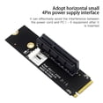 thumbnail image 3 of NGFF M.2 a PCI-E 4X Riser Card M2 M Key To PCIe X4 Adapter con Indicador LED SATA Power Riser para MineríA, 3 of 5