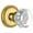 Lifetime Brass, variant on Grandeur 821214 Newport Solid Brass Rose Privacy Door Knob Set - Brass
