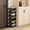 Black, variant on LUOLUO 5-Tier Foldable Shoe Rack,Bamboo Shoe Organizer Storage for Entryway Closet,Free Standing,Brown