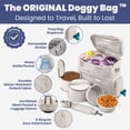 thumbnail image 2 of Bolsa de viaje para perro Rubyloo con cuencos y contenedores para comida, beige, 2 of 7