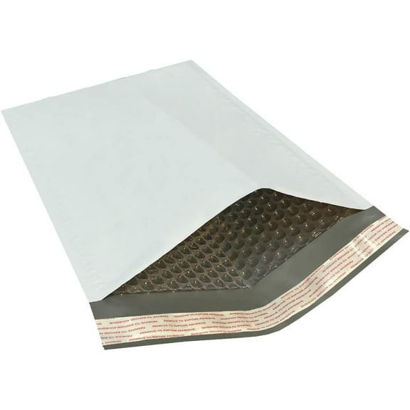 StarBoxes 50 Poly Bubble Mailer Bags 8.5x14.5" - #3 Pouches Envelopes White Self-Sealing