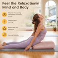 thumbnail image 6 of Yoga Bolster Pillow,Washable Velvet Cover, for Restorative Yoga Meditation, Foam particles + silk floss, with handles, Removable washable velvet cover, 25"x12"x5"curved wedge for support and stretch, 6 of 7