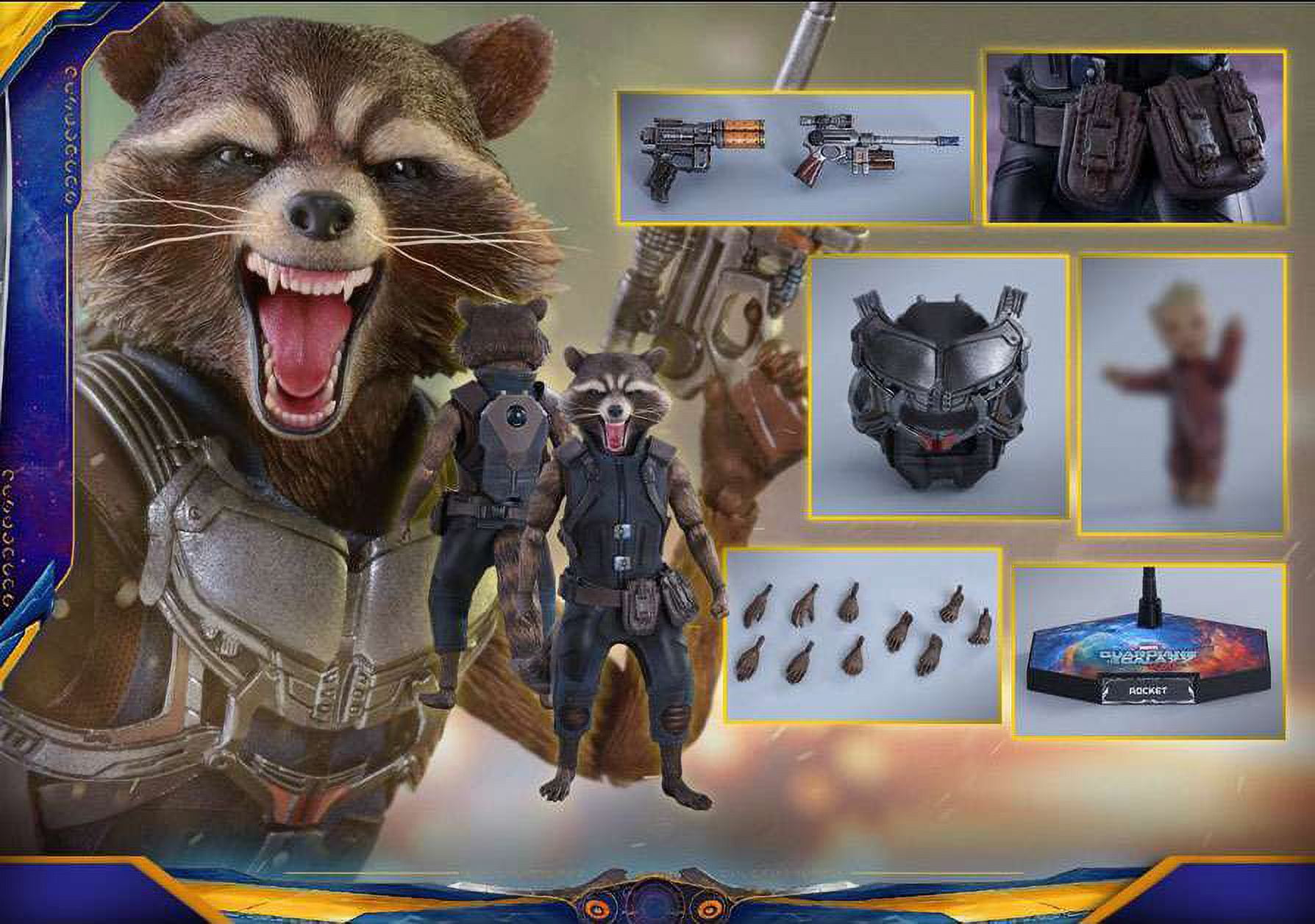 Hot Toys Marvel Movie Masterpiece Rocket Collectible Action Figures